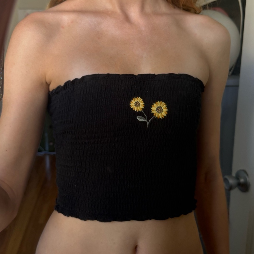 Reversible Sunflower Tube Top